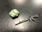 Vintage GI Joe Figure Accessory LOT 1982 1983 Grunt Rifle Gun & Backpack Hasbro
