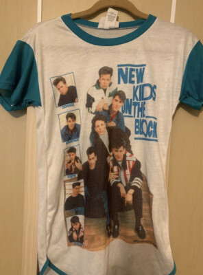 Vintage 80s New Kids on the Block NKOTB Nightgown Shirt 14 10-12