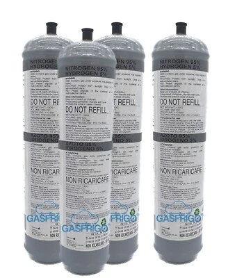 EUROTRE 4 BOMBOLE CARTUCCIA AZOIDRO DA 1 LT. KIT PROVA TENUTA IMPIANTO RICERCA PERDITE