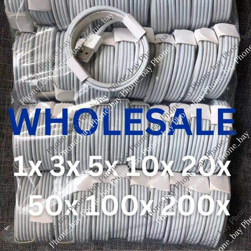 Wholesale USB Charger Cable Cord 3/6FT For iPhone 14 13 12 11 ProMax XR X XS 8 7 - Picture 1 of 13