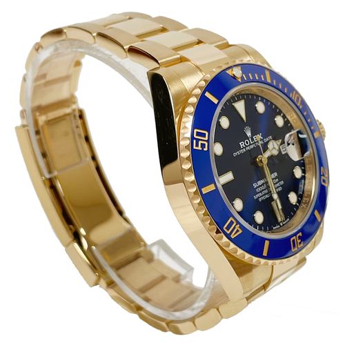 Bisel de cerámica ROLEX Submariner oro amarillo 18k 126618LB azul 41 mm - Imagen 3 de 4