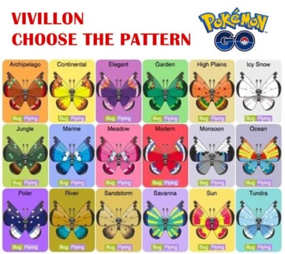 Vivillion ( Scatterbug Evolution ) Pokemon Trade Go