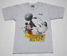 Vintage 80s Mickey Mouse T-Shirt Florida Single Stitch Heather Gray Souvenir USA