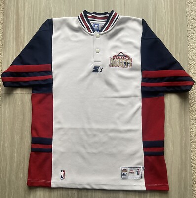 AUTHENTIC THROWBACK STARTER DENVER NUGGETS SHOOTING SHIRT SIZE 52(XL) WOW!!