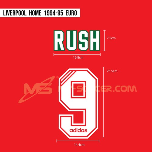 Liverpool FC Home 1994-95 Reproduction Print (Flock Material) - 第 2/12 張圖片