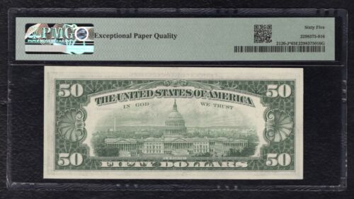FR. 2120-J* 1981 $50 *STAR* FRN KANSAS CITY, MO PMG GEM UNCIRCULATED-65EPQ (C) - Picture 2 of 2