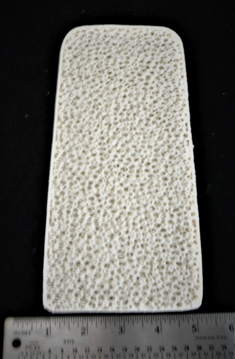 TAPERED RETICULATED 20 PPI ZIRCONIA FILTER SETTER PLATE~ 8.5 TAPERED RETICULATED 20 PPI ZIRCONIA FILTER SETTER PLATE~ 8.5
