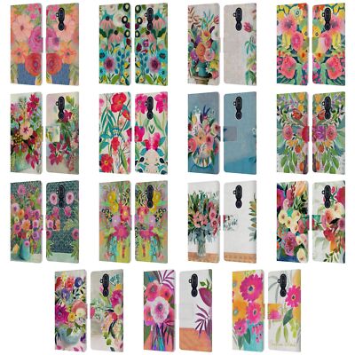 OFFICIAL SUZANNE ALLARD FLORAL GRAPHICS LEATHER BOOK CASE FOR NOKIA PHONES