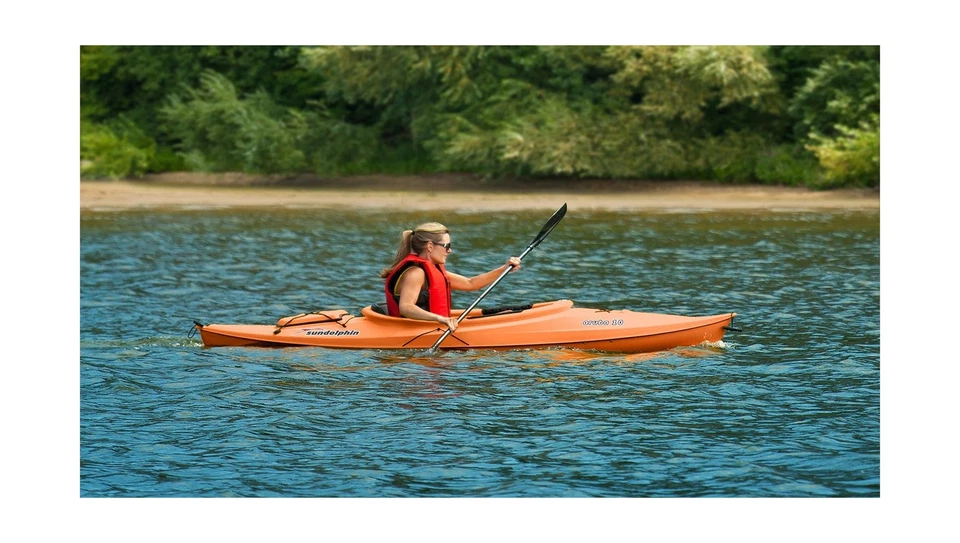 Sun Dolphin Aruba 10-Foot Sit-in Kayak Tangerine - Image 2 of 4