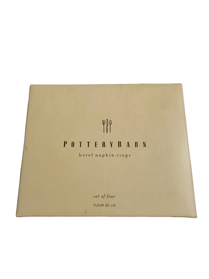 Anillos de servilletas Pottery Barn Hotel, juego de cuatro, flor de lis Foto 2 de 4
