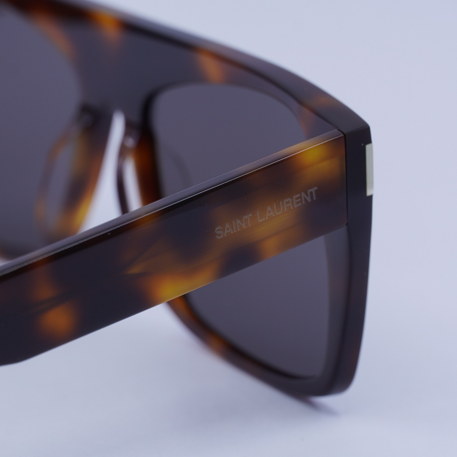 Saint Laurent SL651 VITTI 003 Occhiali da Sole Lucidi Medium Avana Nero 58 17 145...