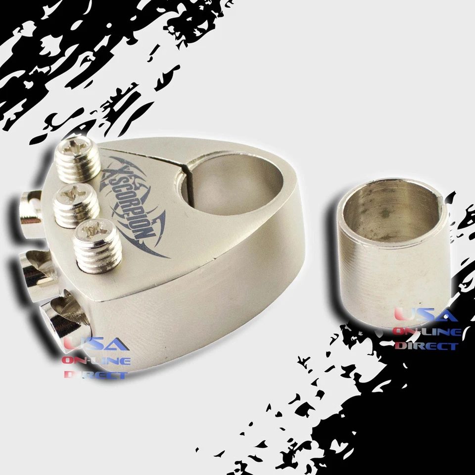 2 PCS PLATINUM Plated Battery Terminal Multi Output Car Stereo Gauge AWG Pos Neg - Image 2 of 3