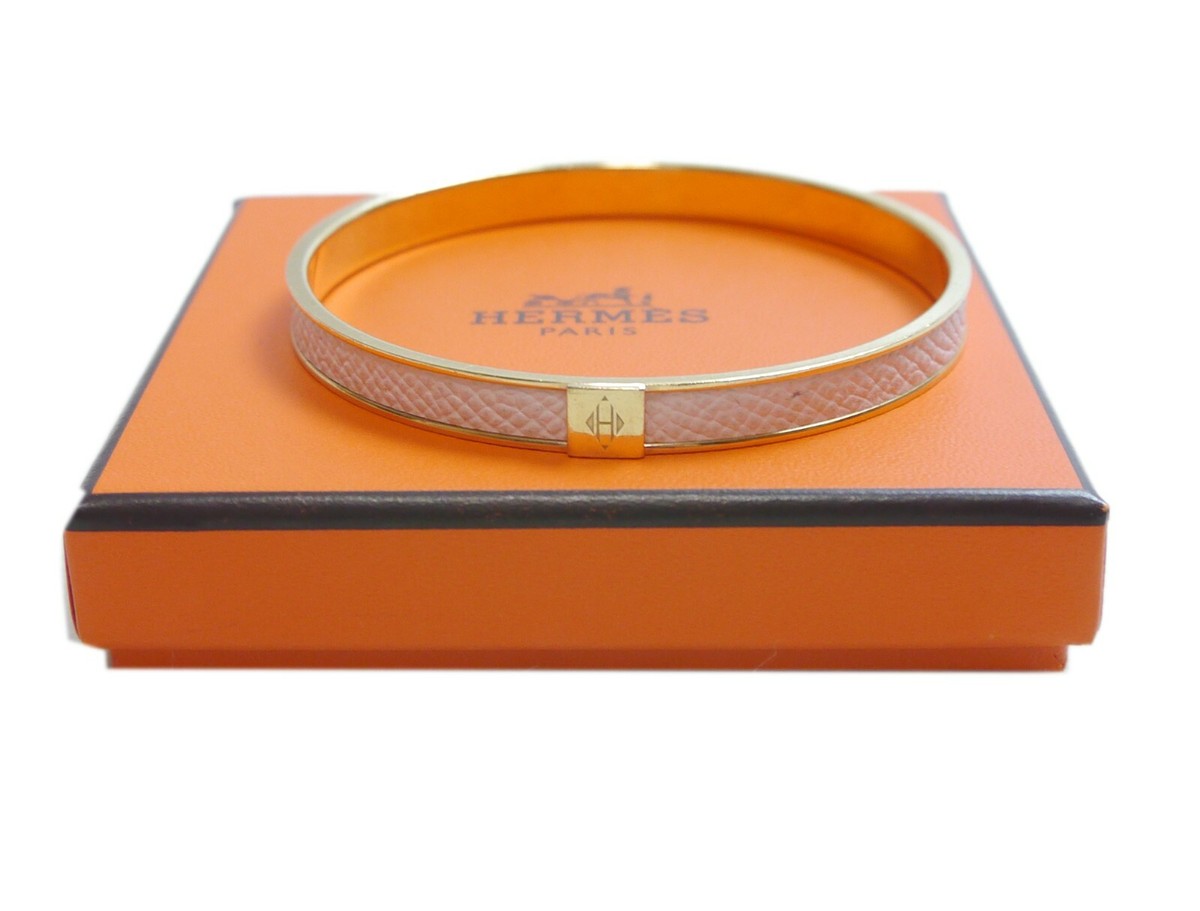 Authentic HERMES Bangle cute Leather #122 | eBay
