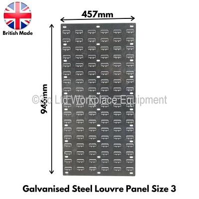 NEW Galvanised Steel Wall Louvre Panel For Parts Bins & Linbins 457mm x 946mm