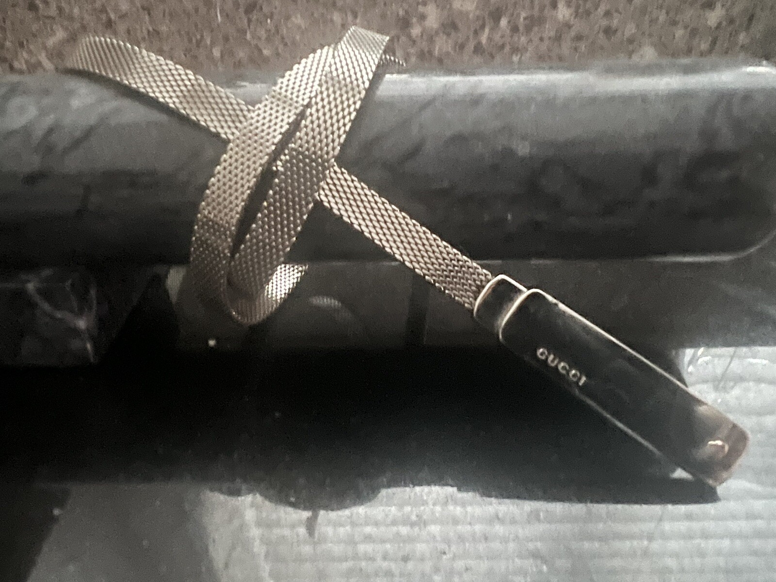 GUCCI BELT SILVER PLATED METAL MESH SNAKE CHAIN SKINNY ~ TOM FORD ~ UBER RARE!