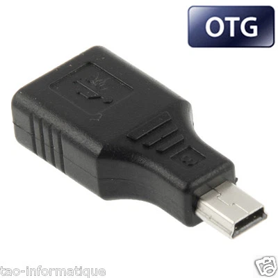 Adaptador mini usb a usb hembra OTG para radio de coche o dispositivo mini usb - Imagen 1 de 3