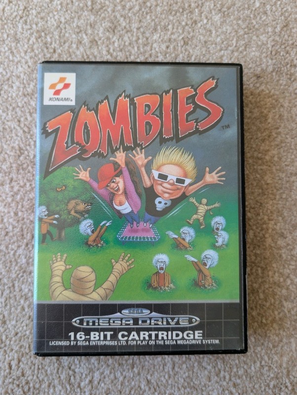 Sega Mega Drive Zombies Game, Case & Cartridge PAL Version