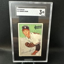 1952 Bowman - Warren Spahn #156 SGC 3 VG