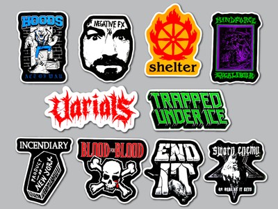 Hardcore Vinyl Sticker Lot (10 Stickers) SET 6 punk sxe straight edge post metal