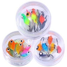 6PCS Glow Lead Jigs Fishing Hooks Crappie Ice Lure Jig Head Bait Box Bass Tackle