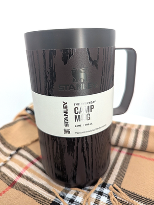 new STANLEY Stay Hot New Camp Mug Cup brown 24 OZ Redwood Woodgrain brown |  eBay
