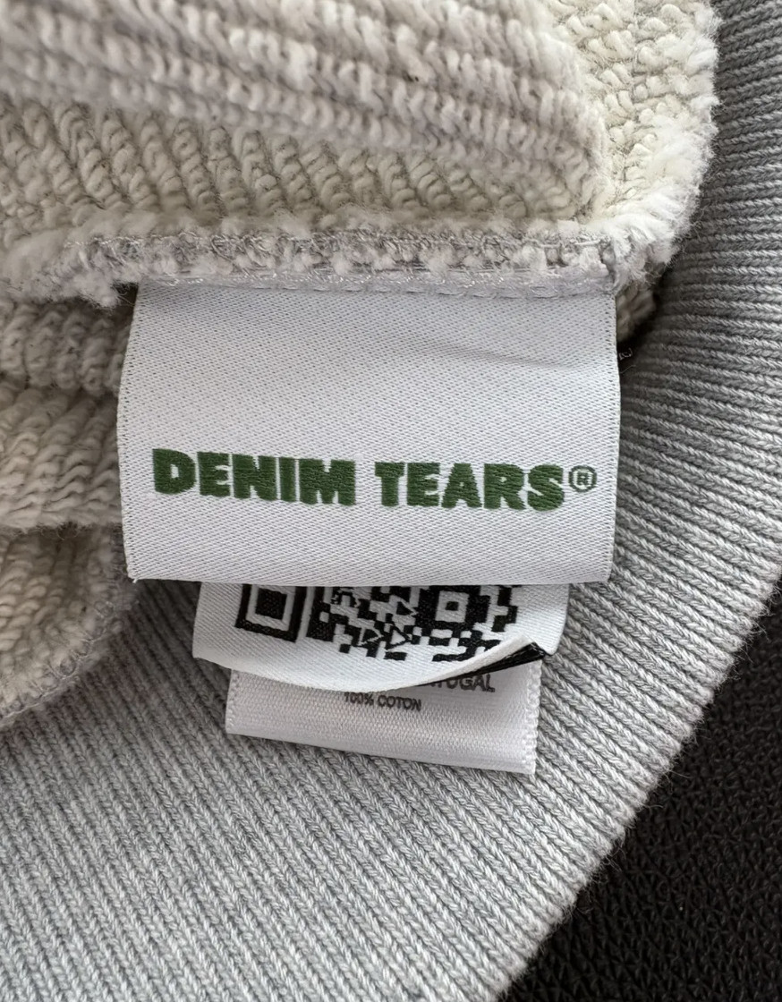 Denim Tears "Big Cotton Wreath" Sweatshirt (Grey) image 4