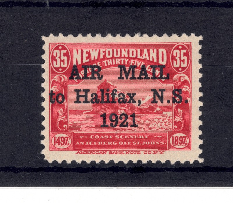 NEWFOUNDLAND Scott # C3, MINT / VF / Hinged 35¢ Air Mail Stamp! SCV $140.00