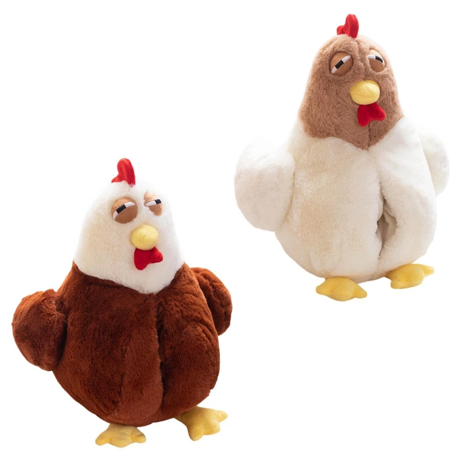 Juguete de peluche de pollo divertido animal de peluche creativo para sofá silla vacaciones Foto 2 de 2
