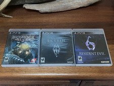 Lot of (3) PS3 Games: BIOSHOCK 2, SKYRIM (Elder Scrolls V), and RESIDENT EVIL 6