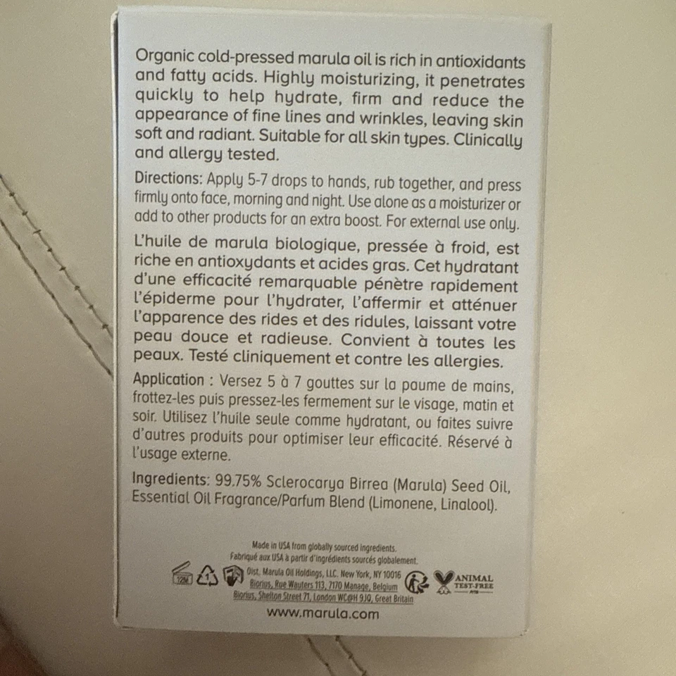 Aceite facial orgánico Marula Beauty Marula - 30 ml / 1 fl oz. Foto 2 de 2