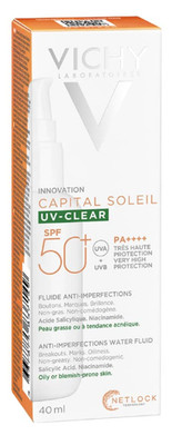 Vichy Capital Soleil UV-Clear Anti-Imperfection Water Fluid SPF50+ 40ml