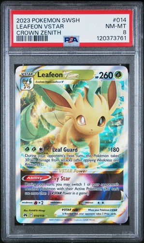 Leafeon VSTAR graded PSA 8 for sale on eBay