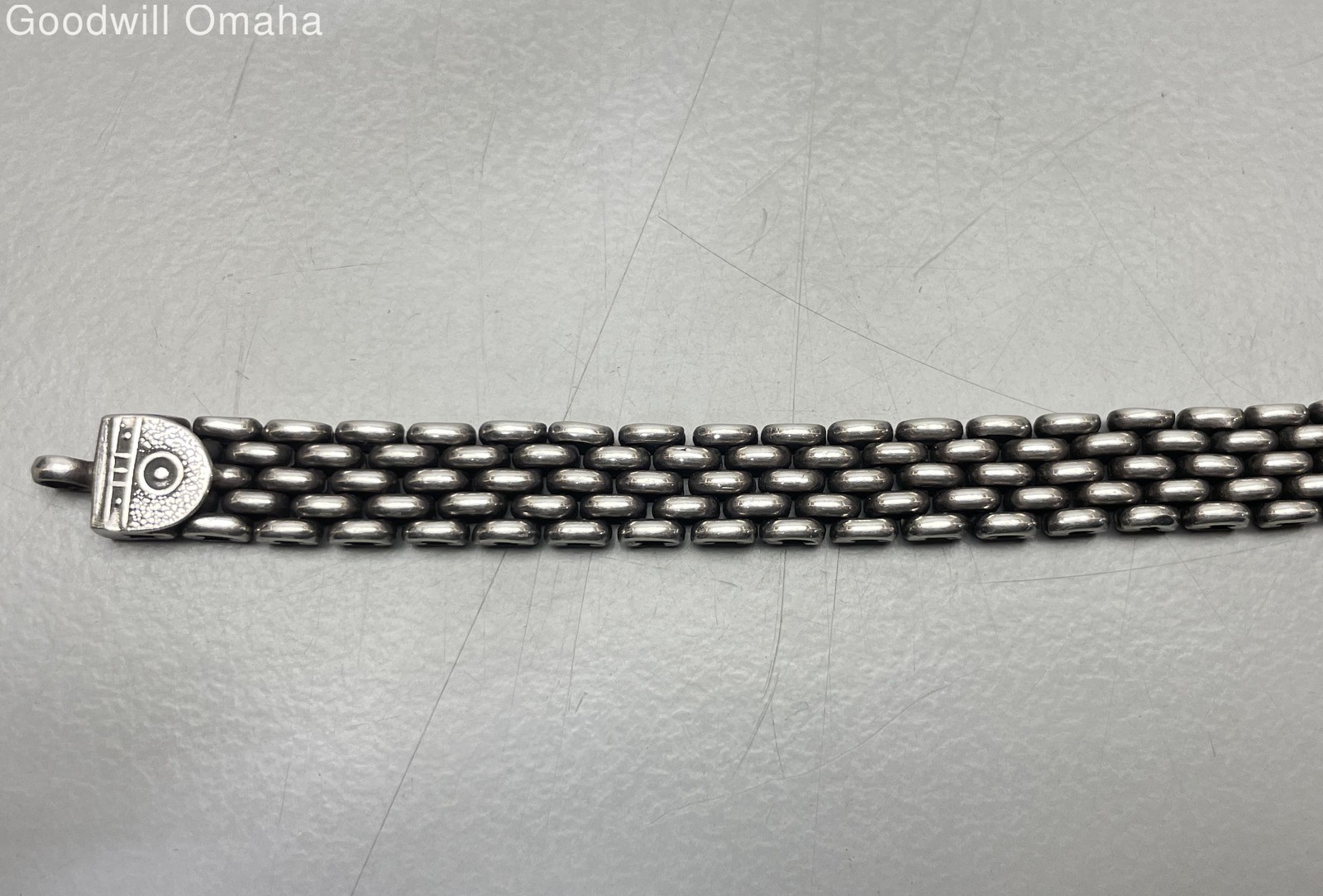 Sterling Silver Heavyweight Interlocking Mesh Lin… - image 3