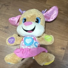 Fisher Price Laugh and Learn Love to Play Pink Puppy Dog Plush Interactive Toy