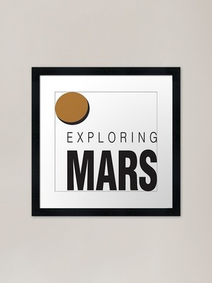 Gerahmtes Wandbild Poster Leinwanddruck Bild Exploring Mars Astronaut Colonizati