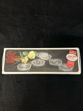 Untersetzer Bleikristall Set ANNA Hütte mit Aufbewahrungsbox 7tlg Ø ca. 9 cm