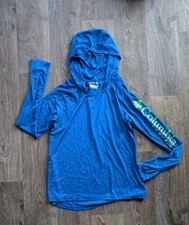 Columbia Omi-shade Blue Long Sleeve Hooded Pullover