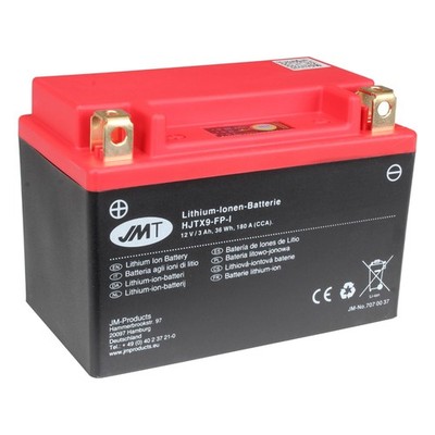 12V Lithium Ionen LiFePo4 Batterie HJTX9-FP für Peugeot LXR 125, Bj. 2010-2015