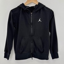 Kids Jordan Sport Black Zip Up Hoodie Jumper Sweatshirt Size M 10 12 Years