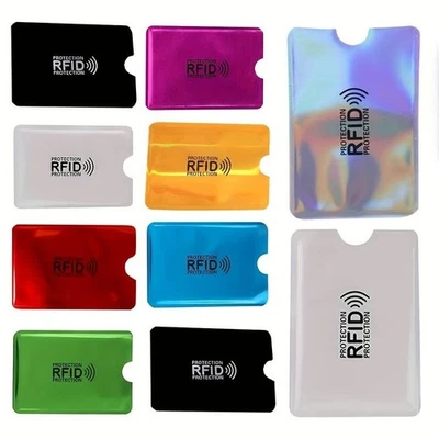 RFID Card Sleeve x4 Wallet Blocking Protector Debit Credit Contactless UK
