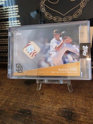 Mackenzie Gore 2022 Topps RC Relic Gold 05/99 #MG1A - 1st Mlb Win Game Used Ball