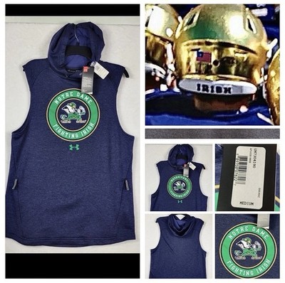 notre dame under armour team issued Football Strength Pullover Sweatshirt Hoodie