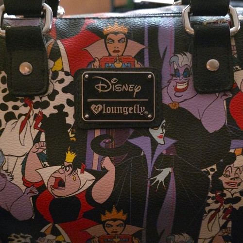 Loungefly Disney Villains Multicolor Handbag Maleficent Ursula Cruella