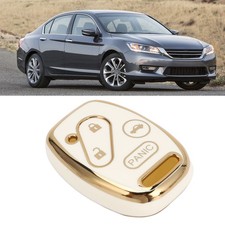 White 4 Buttons Car Keys Fob Cover Keyless Entry Remote Control For 