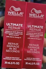 Wella Ultimate Repair Leave In Treatment For Damaged Hair  1oz 30ml X 2 
