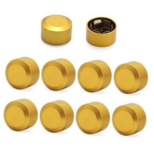 10Pcs Motorcycle Bolt Covers Engine Topper Bolt Middle Gold fit 9.5-12mm Bolt
