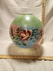 Antique Hand Painted Floral Lamp Shade GWTW Style Globe Ball Shade Used