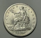 1876 S TRADE DOLLAR AU-BU DETAIL