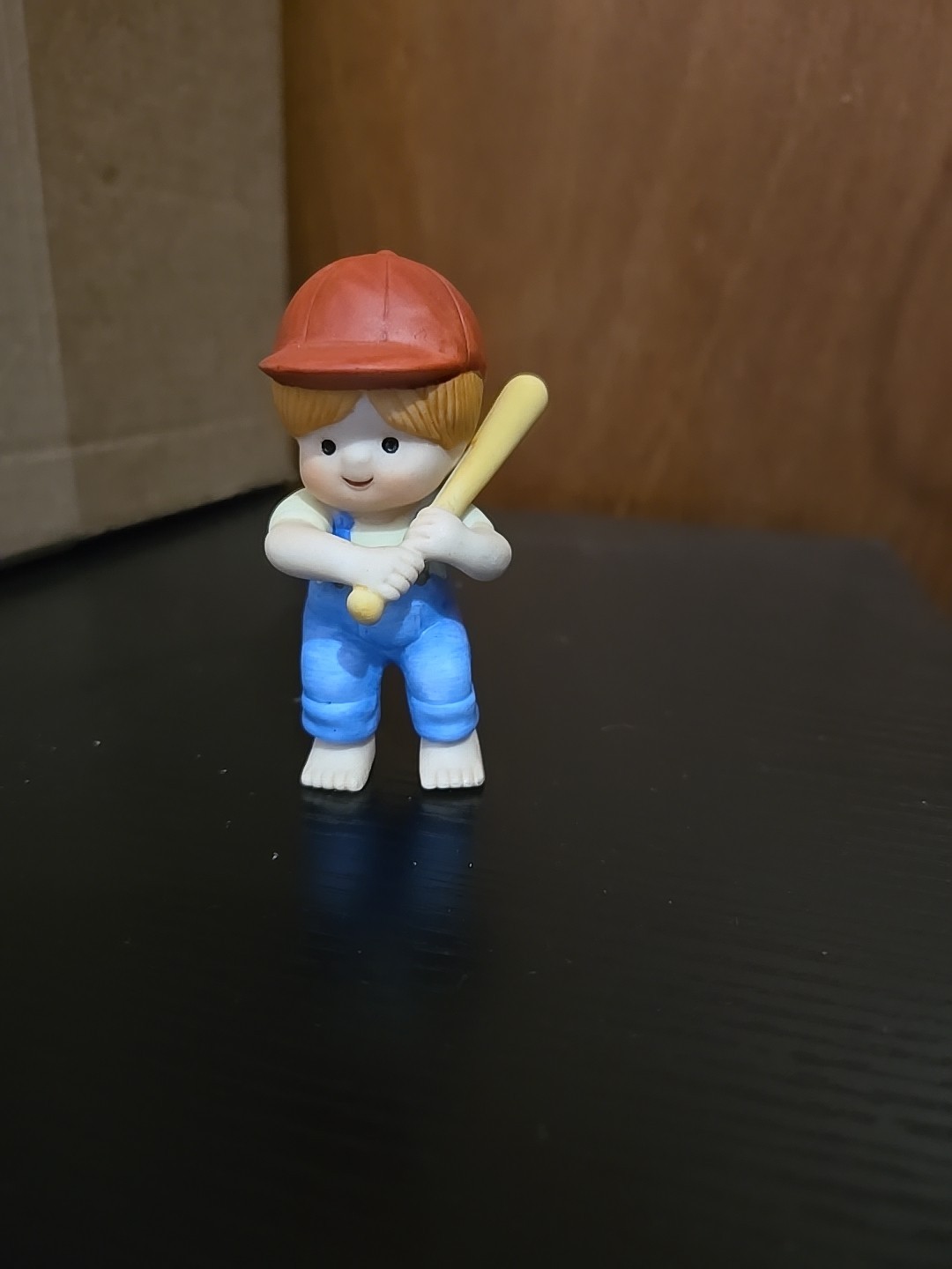 Country Cousins Enesco 1981 Katie Playing Baseball Figurine