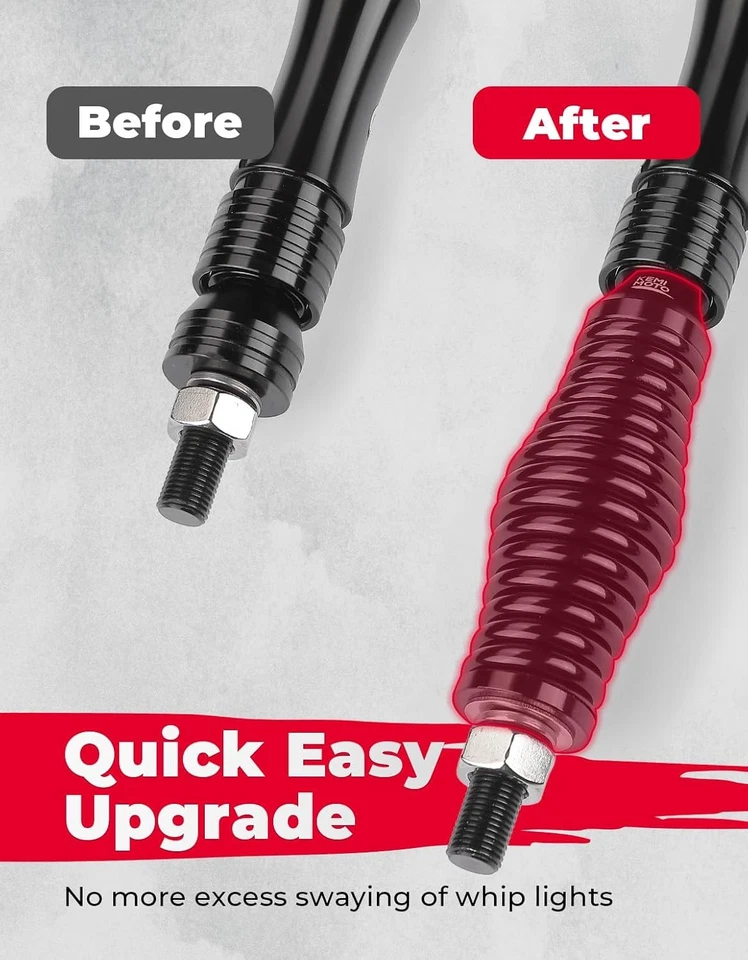 KEMIMOTO Chicote Luzes Base de Montagem por Mola LED Chicotes Rápidos... - Imagem 3 de 4